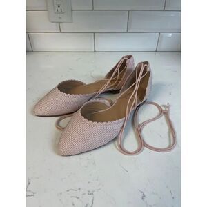 Jack Rogers Camille Sparkle Size 5.5 Blush/ Rosegold Worn Once